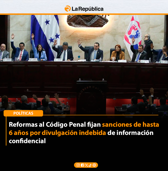 Reformas al Código Penal fijan sanciones de hasta  6 años por divulgación indebida de información  confidencial - Cover Image